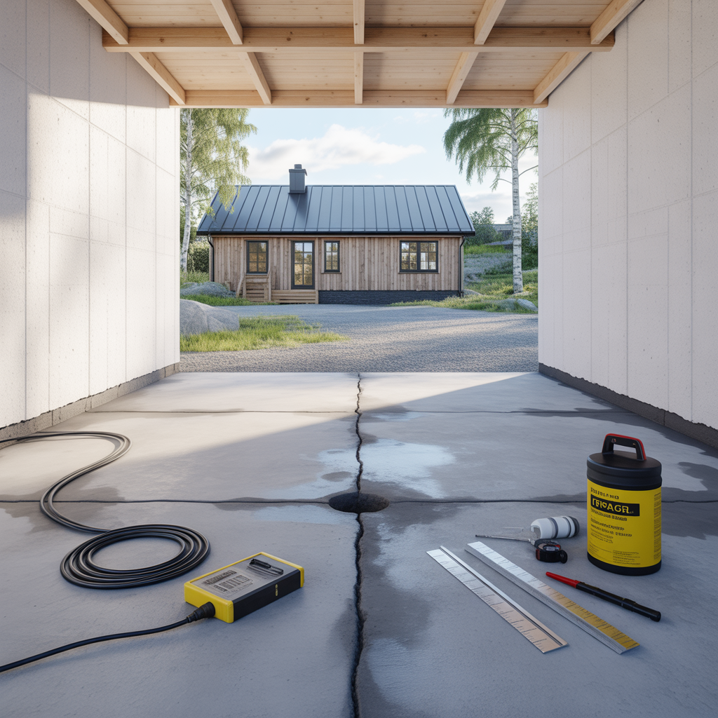 felsokning av sprickor i platta pa mark orsaker och atgarder